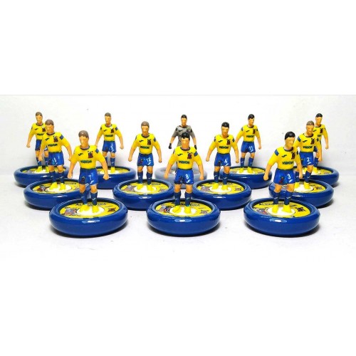 Subbuteo Andrew Table Soccer Alexandra Yellow kit on WSB Professional bases